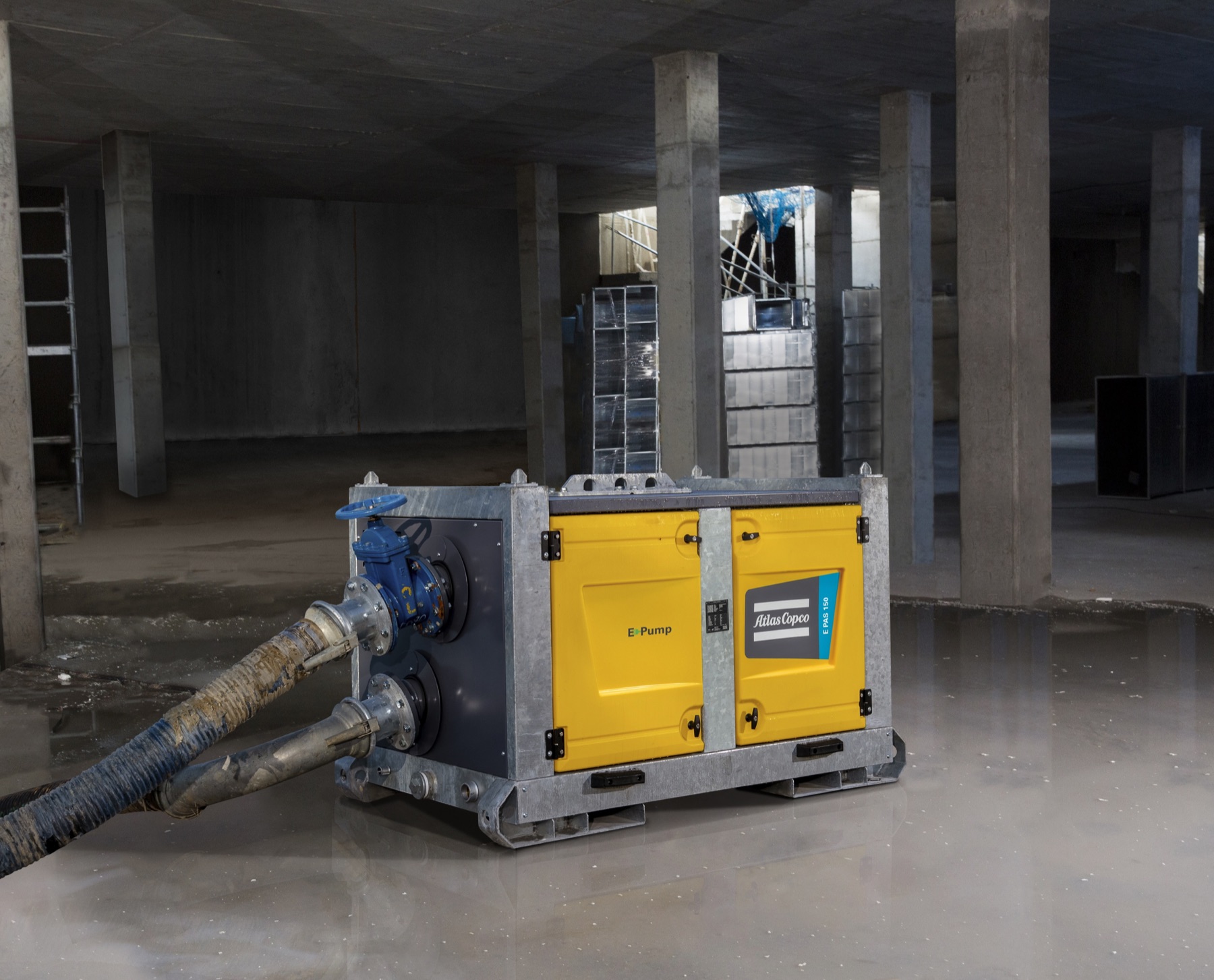 Pompa listrik Atlas Copco di aplikasi dewatering konstruksi